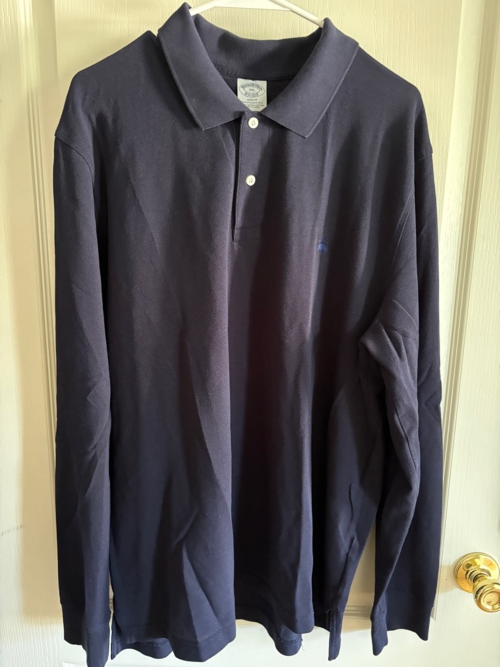 Brooks Brothers Long-Sleeve Polo in Navy Blue